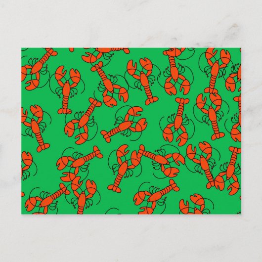 Carte Postale Papier peint de homard (Devant)
