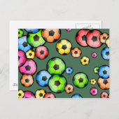 Carte Postale Papier peint de soccer (Devant / Derrière)