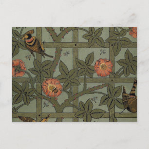 Carte Postale Papier peint en treillis de William Morris