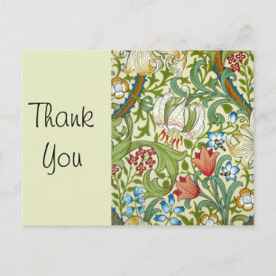 Carte Postale Papier peint fin Jardin de lys de William Morris