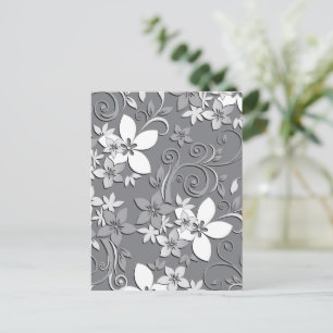 Carte Postale papier peint fleurs 2