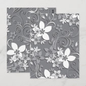 Carte Postale papier peint fleurs 2 (Devant / Derrière)