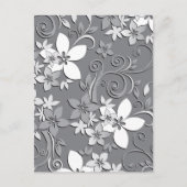 Carte Postale papier peint fleurs 2 (Devant)