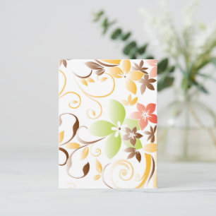 Carte Postale Papier peint fleurs 5