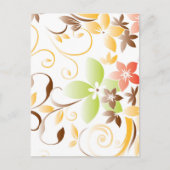 Carte Postale Papier peint fleurs 5 (Devant)