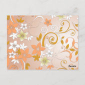 Carte Postale Papier peint fleurs 8 (Dos)