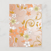 Carte Postale Papier peint fleurs 8 (Devant)