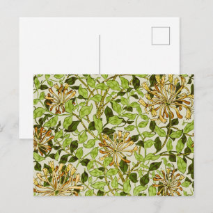 Carte Postale Papier peint floral Chèvrefeuille de William Morri