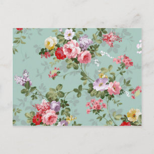 Carte Postale Papier peint floral vintage