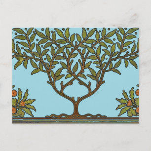 Carte Postale Papier peint frise d'arbre de William Morris