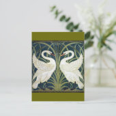 Carte Postale Papier peint Swan and Rush and Iris (Debout devant)