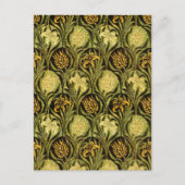 Carte Postale Papier peint Tulipe et Lys vert de William Morris (Devant)