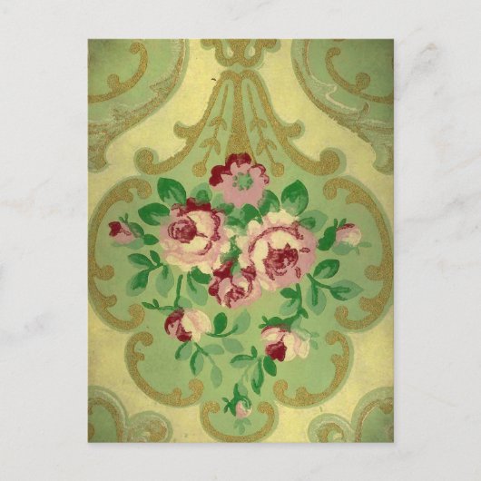Carte Postale Papier peint vintage (Devant)
