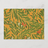 Papier peint Vintage Orange Tree Motif Art Nouveau