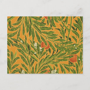 Carte Postale Papier peint Vintage Orange Tree Motif Art Nouveau