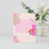 Carte Postale Papier scrapbook rose (Debout devant)