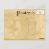 Carte postale Papier vieilli Vintage vierge (Dos)