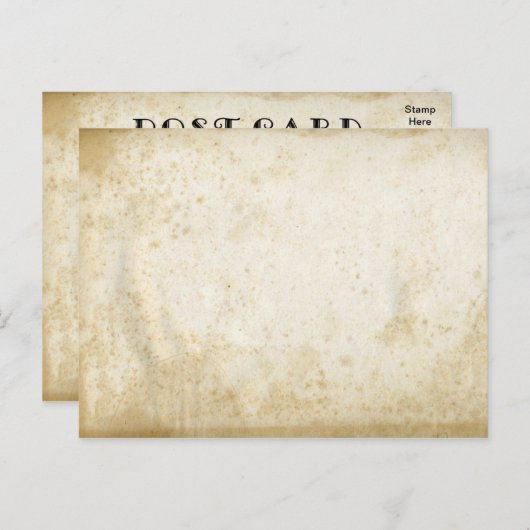 Carte Postale Papier Vierge Antique do-it-yourself Vieux Rustiqu (Devant / Derrière)