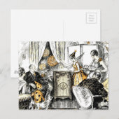 Carte Postale Papiers Vintages Halloween (Devant / Derrière)