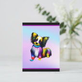 Carte Postale Papillion Pop Art Pastel (Debout devant)