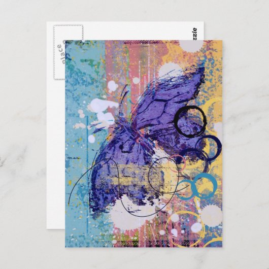 Carte Postale Papillon (Devant / Derrière)