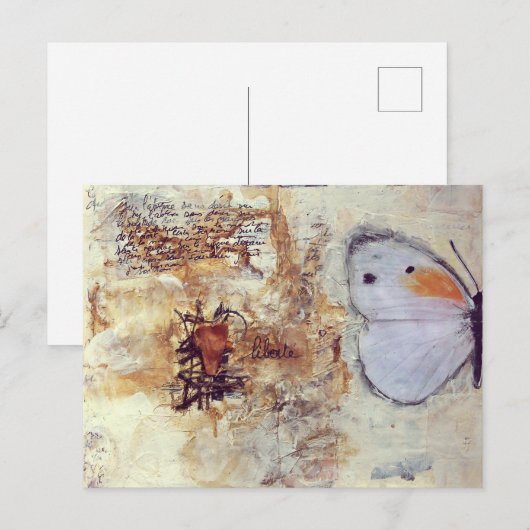 Carte Postale papillon (Devant / Derrière)