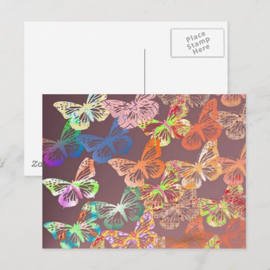 Carte Postale papillon (Devant / Derrière)