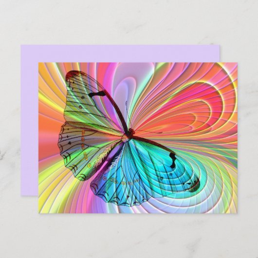 carte postale papillon (Devant / Derrière)