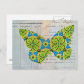 Carte Postale Papillon (Devant / Derrière)