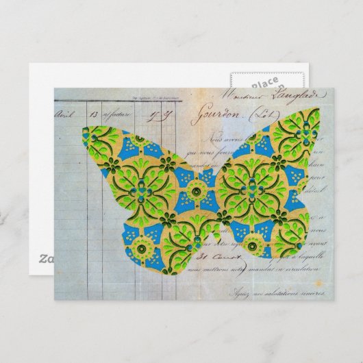 Carte Postale Papillon (Devant / Derrière)
