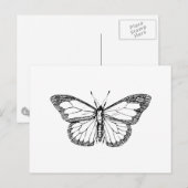 Carte Postale Papillon (Devant / Derrière)
