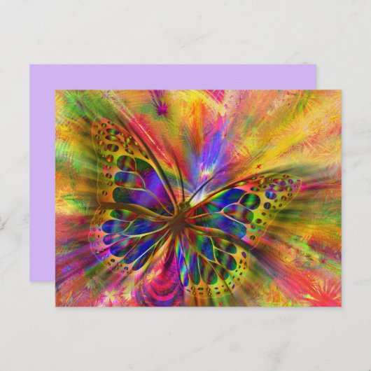 carte postale papillon (Devant / Derrière)