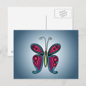 Carte Postale papillon (Devant / Derrière)