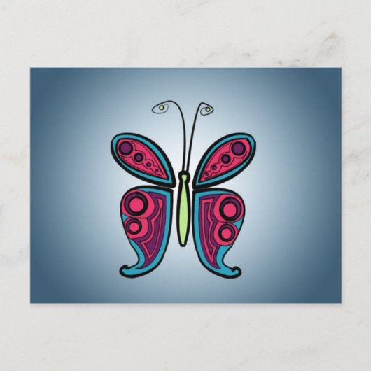 Carte Postale papillon (Devant)
