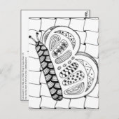 Carte postale papillon (Devant / Derrière)