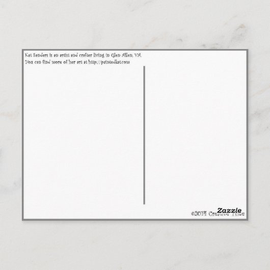 Carte postale papillon (Dos)