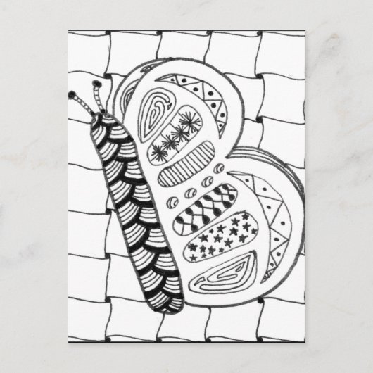 Carte postale papillon (Devant)