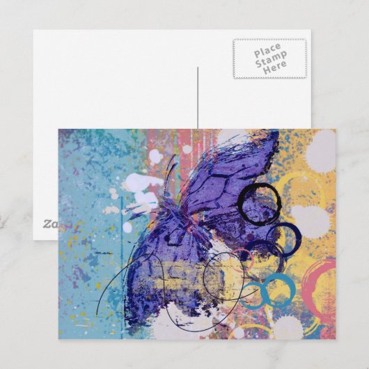 Carte Postale Papillon (Devant / Derrière)