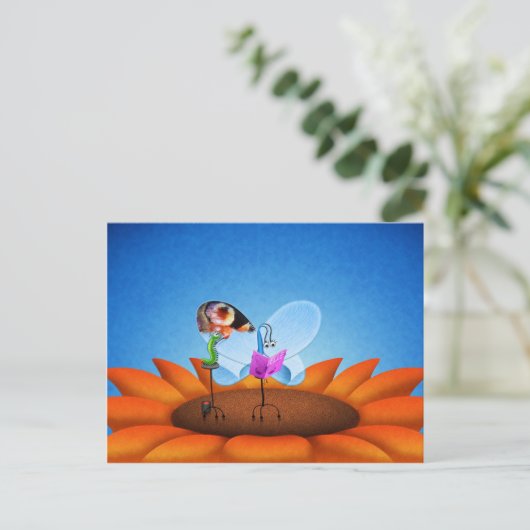 Carte Postale Papillon (Debout devant)