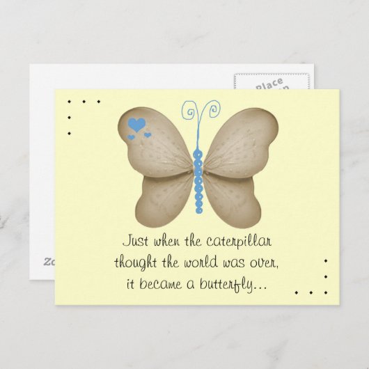 Carte postale Papillon (Devant / Derrière)