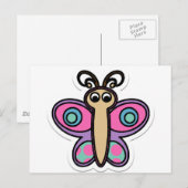 Carte Postale papillon (Devant / Derrière)