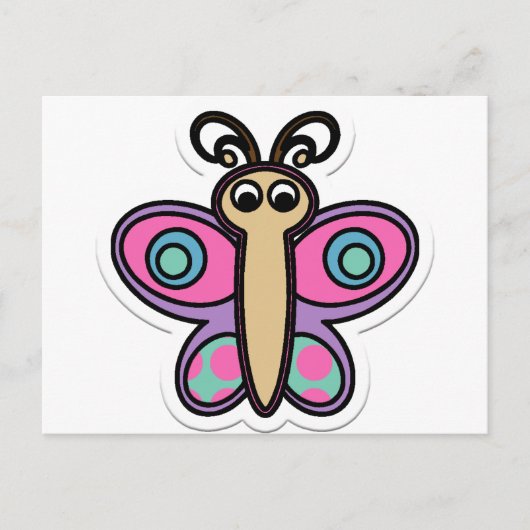 Carte Postale papillon (Devant)