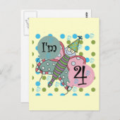 Carte Postale Papillon 4e anniversaire Tshirts et cadeaux (Devant / Derrière)