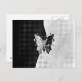 Carte Postale Papillon à deux tons (Devant / Derrière)