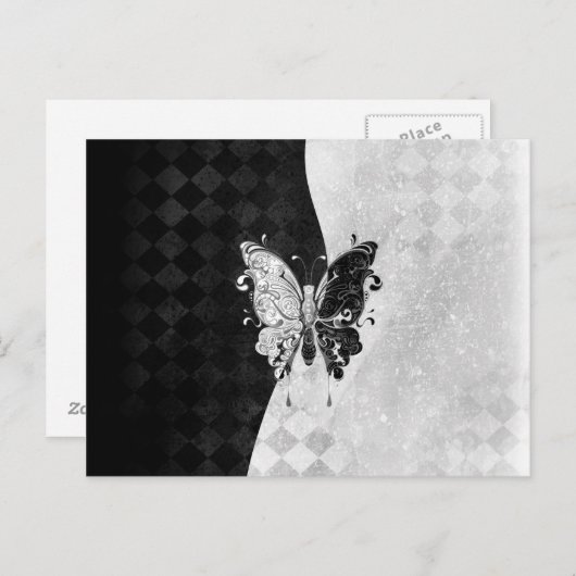 Carte Postale Papillon à deux tons (Devant / Derrière)