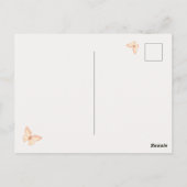 Carte Postale Papillon à fleurs minimaliste (Dos)