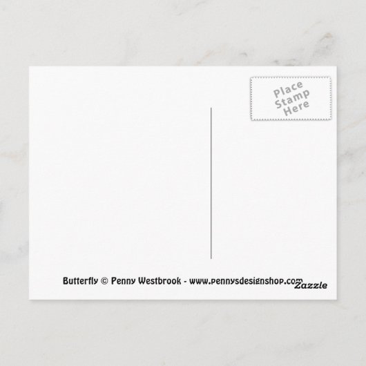 Carte postale Papillon à queue jaune (Dos)