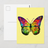 CARTE POSTALE PAPILLON ABSTRAIT (Devant / Derrière)