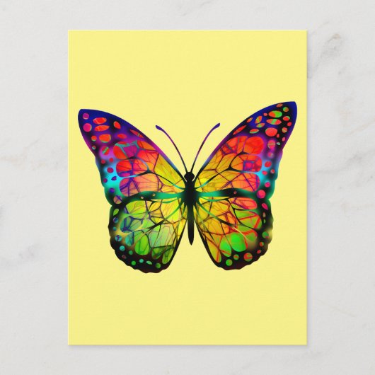 CARTE POSTALE PAPILLON ABSTRAIT (Devant)