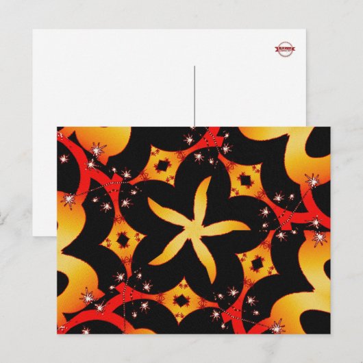 Carte postale papillon abstrait (Devant / Derrière)